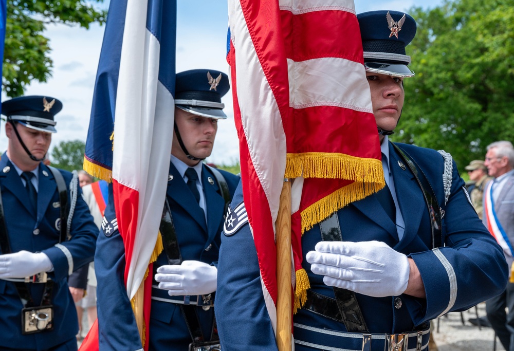 DDay 80 memorial ceremony honors lost service members at Magneville Memorial site