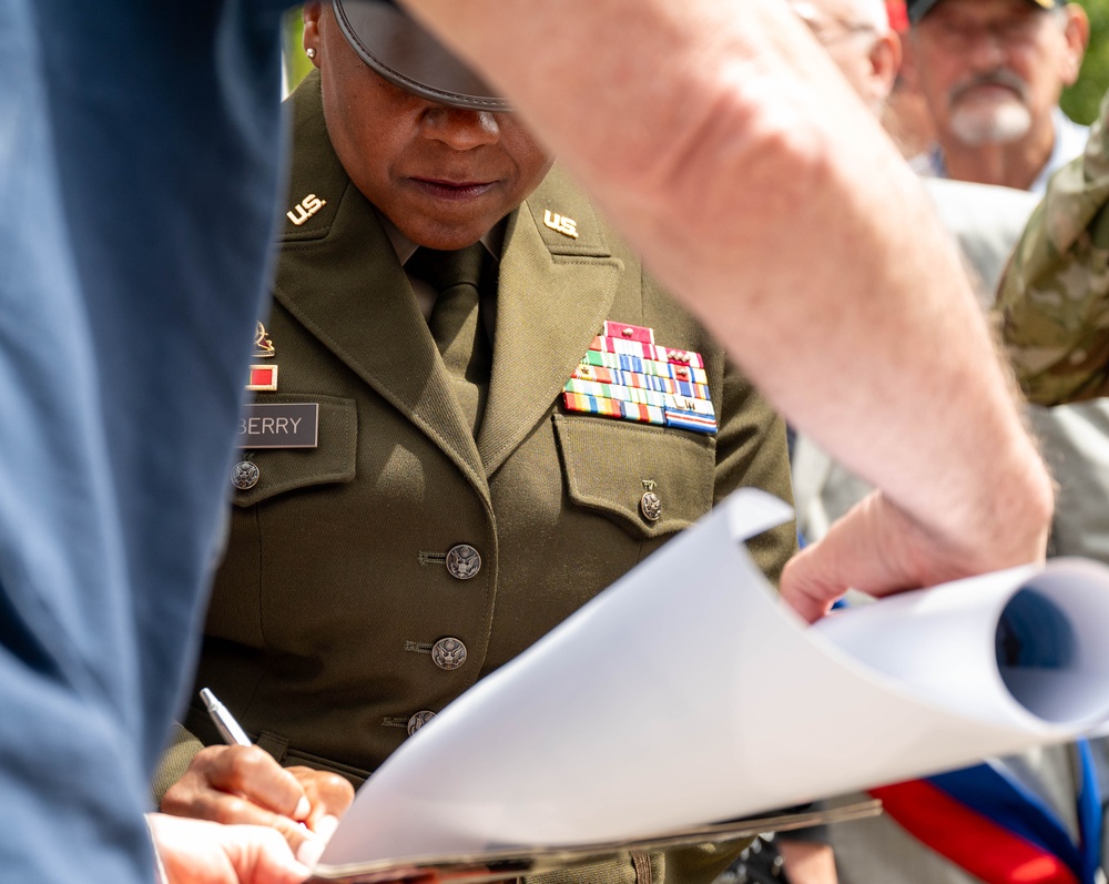 DDay 80 memorial ceremony honors lost service members at Magneville Memorial site