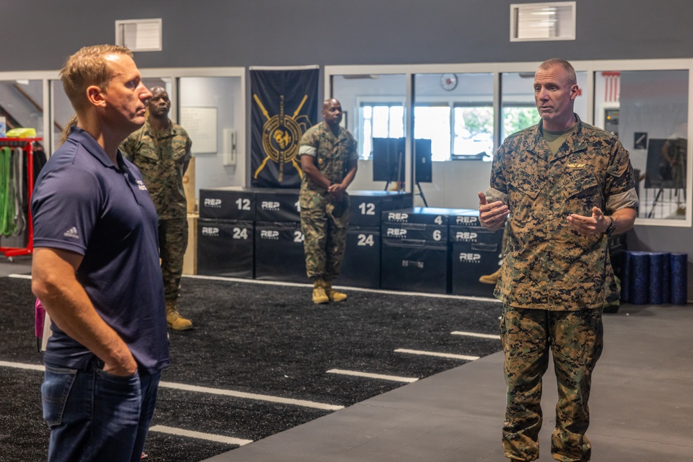 Dakota Meyer Medal of Honor recipient visits 2nd MLG Human Performance Center