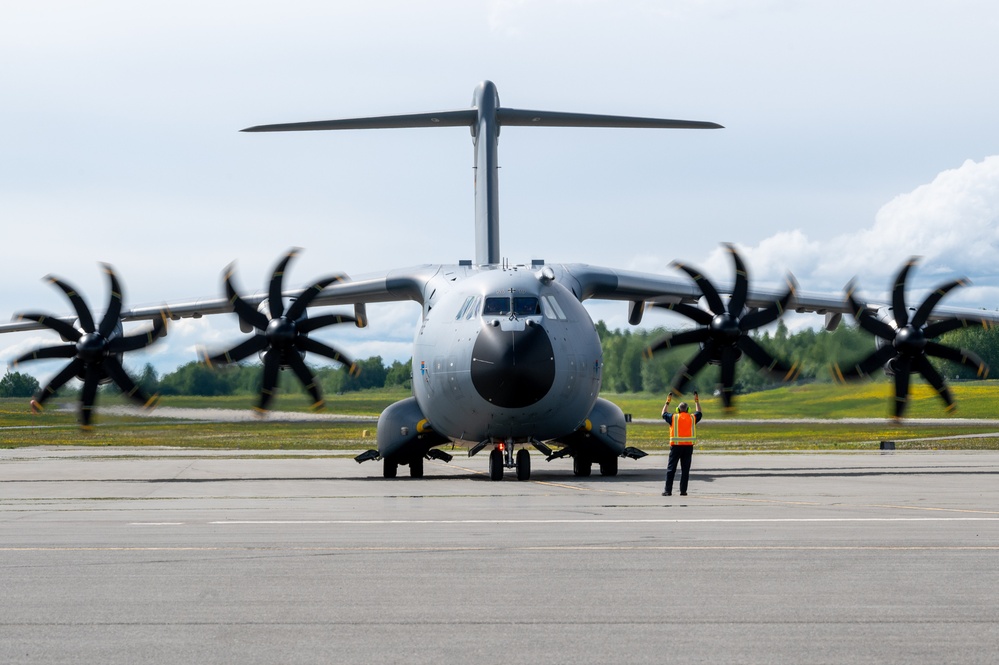 German Air Force Soldiers arrive at JBER for Exercise Pacific Skies 24