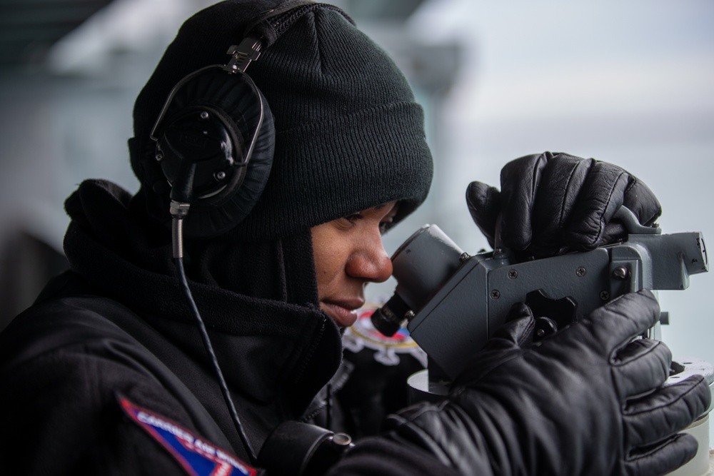 George Washington transits Strait of Magellan