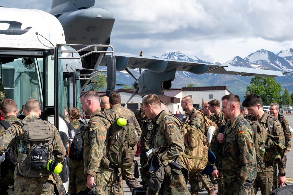 German Air Force Soldiers arrive at JBER for Exercise Pacific Skies 24