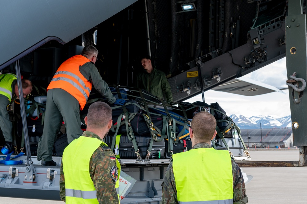 German Air Force Soldiers arrive at JBER for Exercise Pacific Skies 24