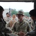 U.S. Army Sgt. Timothy Cassinera of Bravo Company, 2-285th Aviation Regiment, helps with training Soldiers