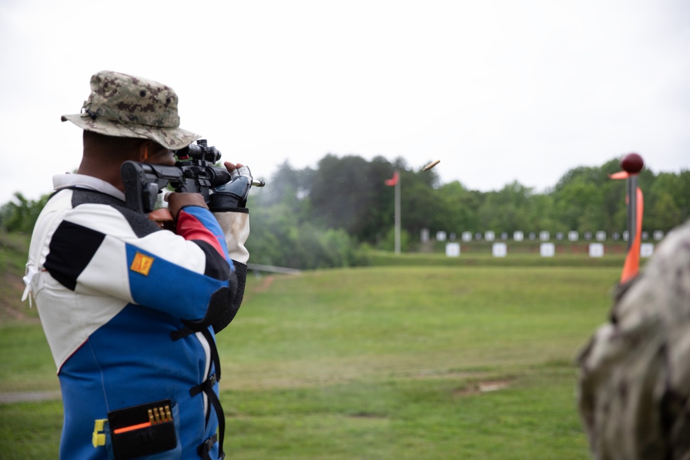 US Navy Marksmanship Team Shoots Competitive Rifle