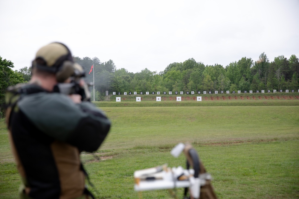 US Navy Marksmanship Team Shoots Competitive Rifle