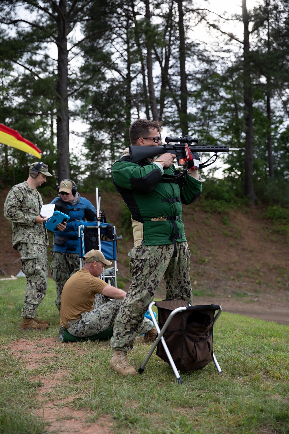 US Navy Marksmanship Team Shoots Competitive Rifle