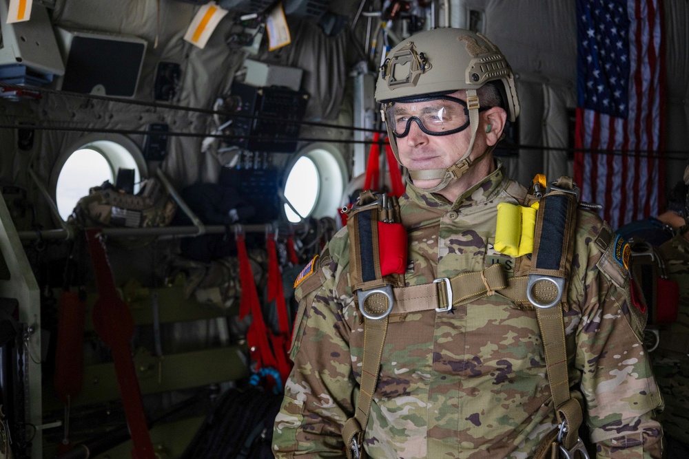 Special Operations and veterans perform military freefall jump during D-Day 80