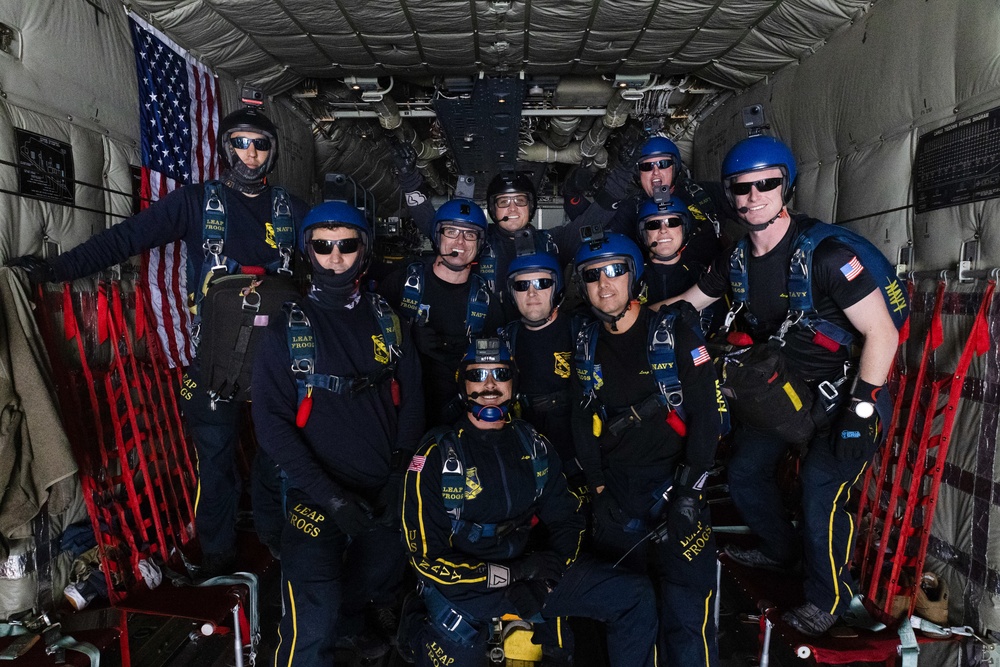 Special Operations and veterans perform military freefall jump during D-Day 80