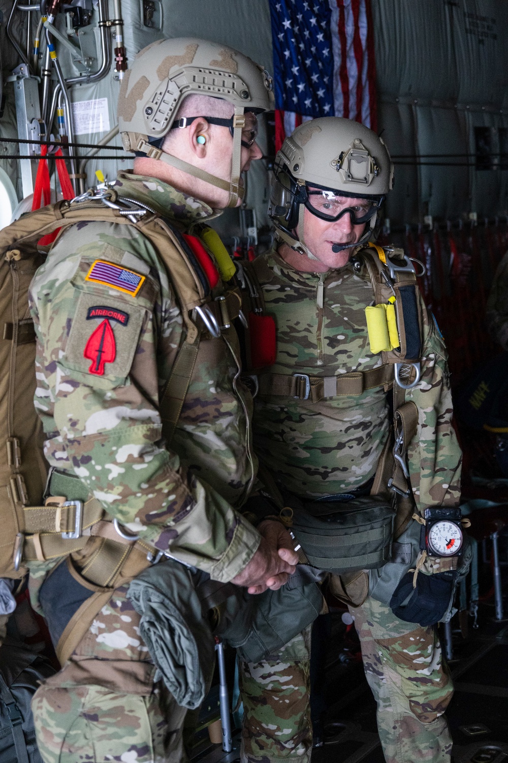 Special Operations and veterans perform military freefall jump during D-Day 80