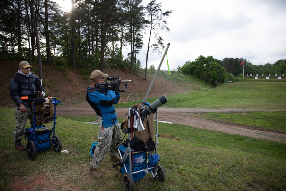 US Navy Marksmanship Team Shoots Competitive Rifle