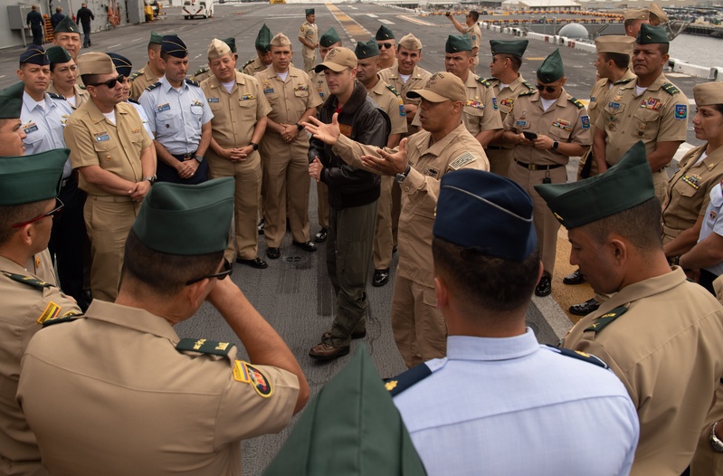 Colombian War College Tour Aboard Boxer