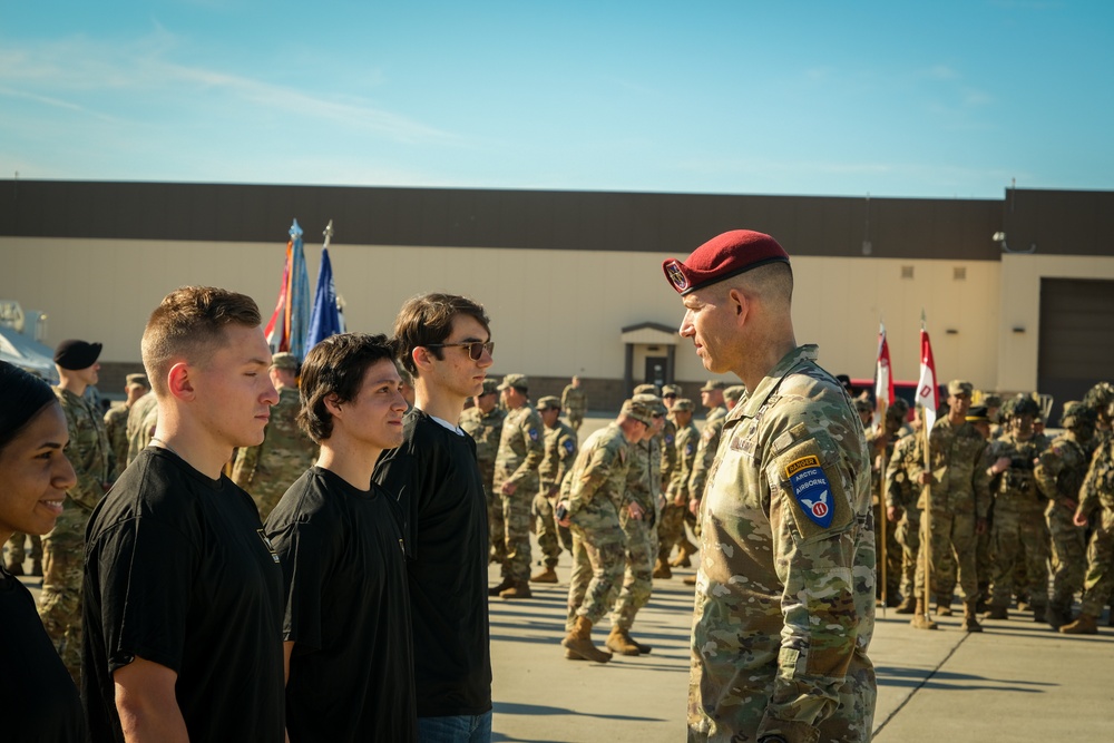 Arctic Angel Rendezvous Week Enlistment Ceremony