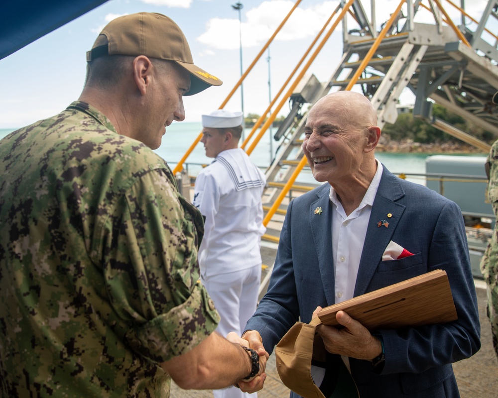 The Administrator of the Northern Territory Visits Emory S. Land