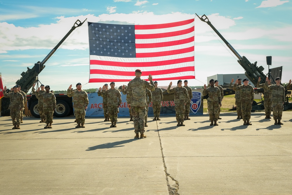 Arctic Angel Rendezvous Week Reenlistment Ceremony