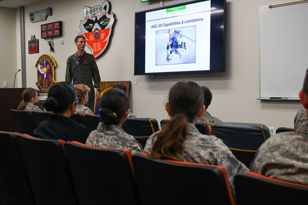 Andersen Air Force Base Cadet Squadron tours the Helicopter Sea Combat Squadron TWO-FIVE