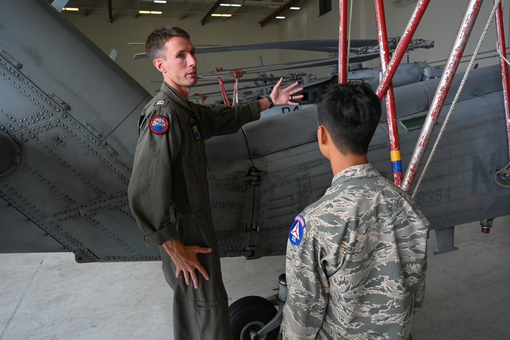 Andersen Air Force Base Cadet Squadron tours the Helicopter Sea Combat Squadron TWO-FIVE