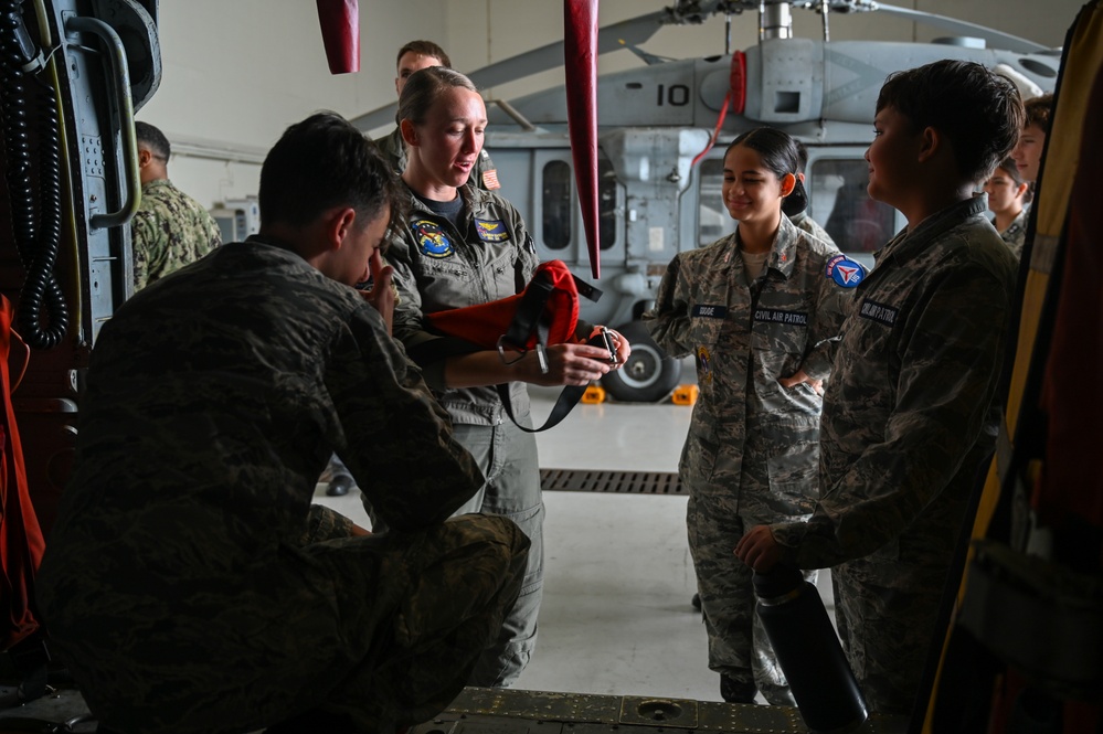 Andersen Air Force Base Cadet Squadron tours the Helicopter Sea Combat Squadron TWO-FIVE