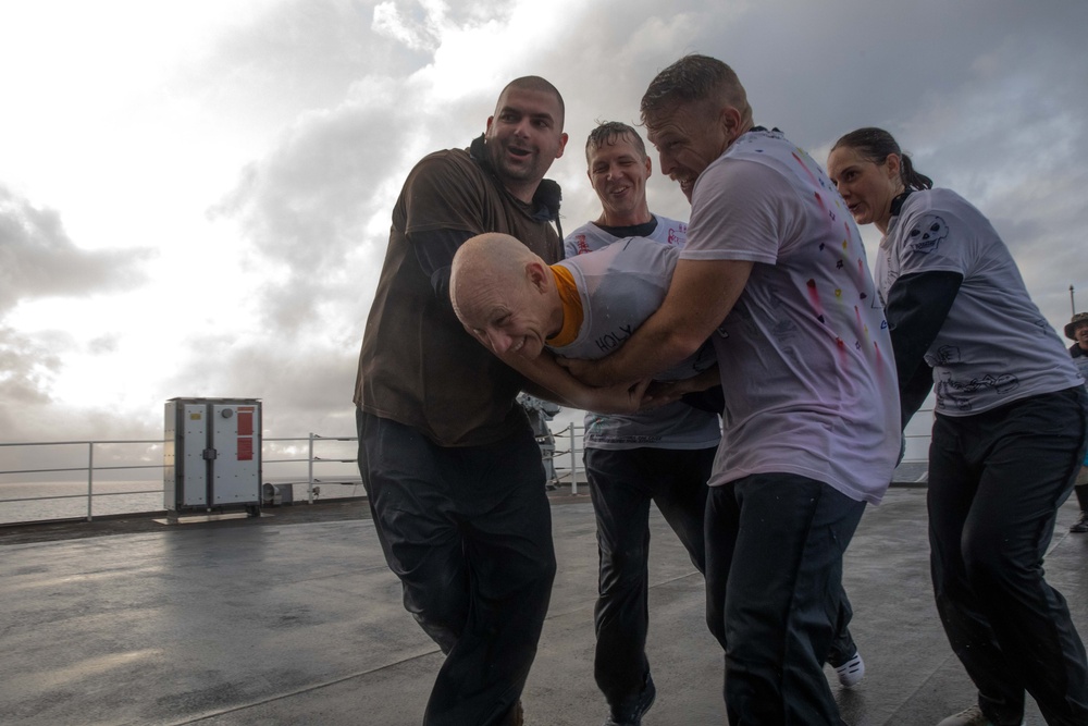USS Emory S. Land Conducts Crossing the Line Ceremony