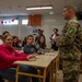 PARATROOPERS FRENCH SCHOOL CHILDREN VISIT