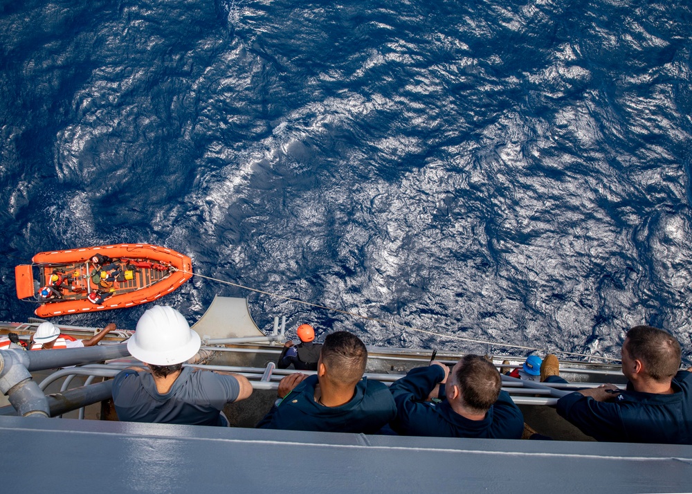 ESL MSC Civil Service Mariners Lower RHIB into water