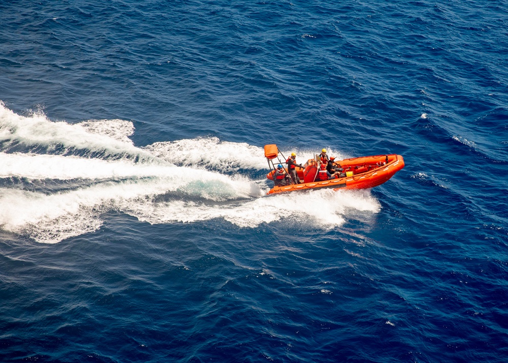 ESL MSC Civil Service Mariners Lower RHIB into water