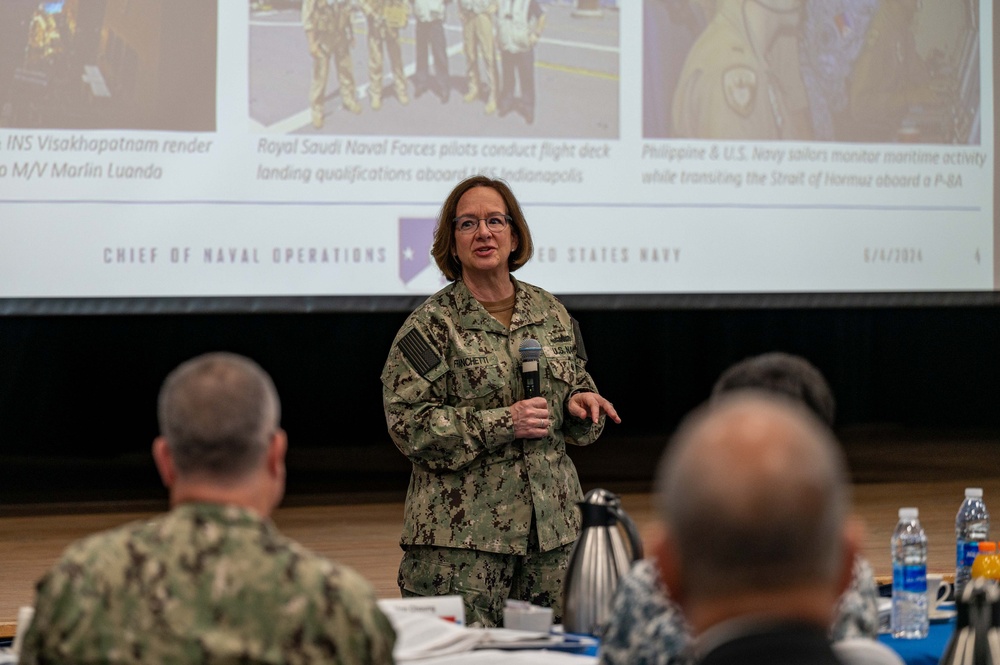 CNO and MCPON Visit 5th Fleet Commander in Bahrain