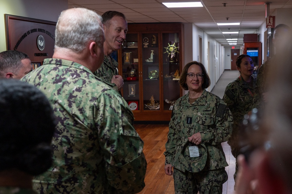 CNO and MCPON Visit 5th Fleet Commander in Bahrain