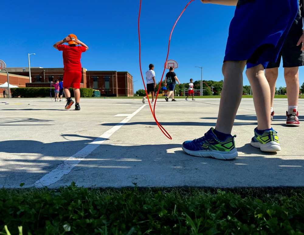 Serving country and community: HM-15 volunteers at Camp Allen Elementary field day