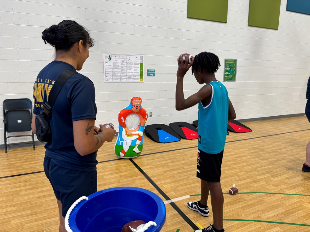 Serving country and community: HM-15 volunteers at Camp Allen Elementary field day