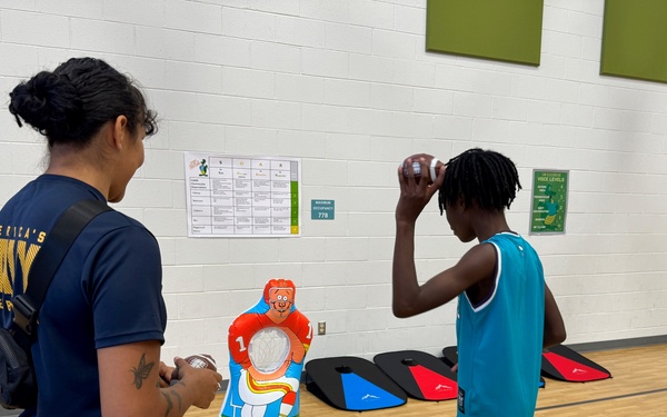 Serving country and community: HM-15 volunteers at Camp Allen Elementary field day