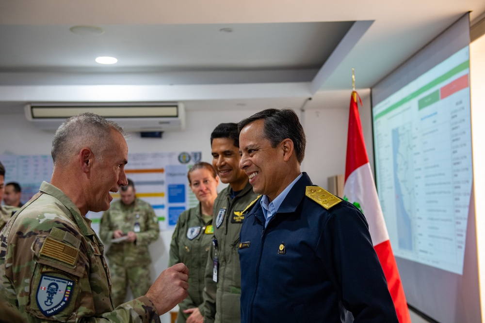 Peruvian deputy minister of resources for defense visits RS24 Task Force headquarters