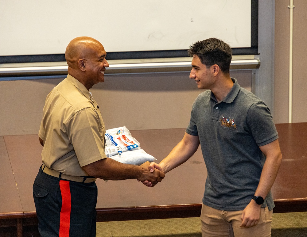 Lieutenant General Brian Cavanaugh visits Baltimore Polytechnic Institute