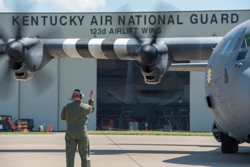 C-130J Super Hercules Prepares for Takeoff