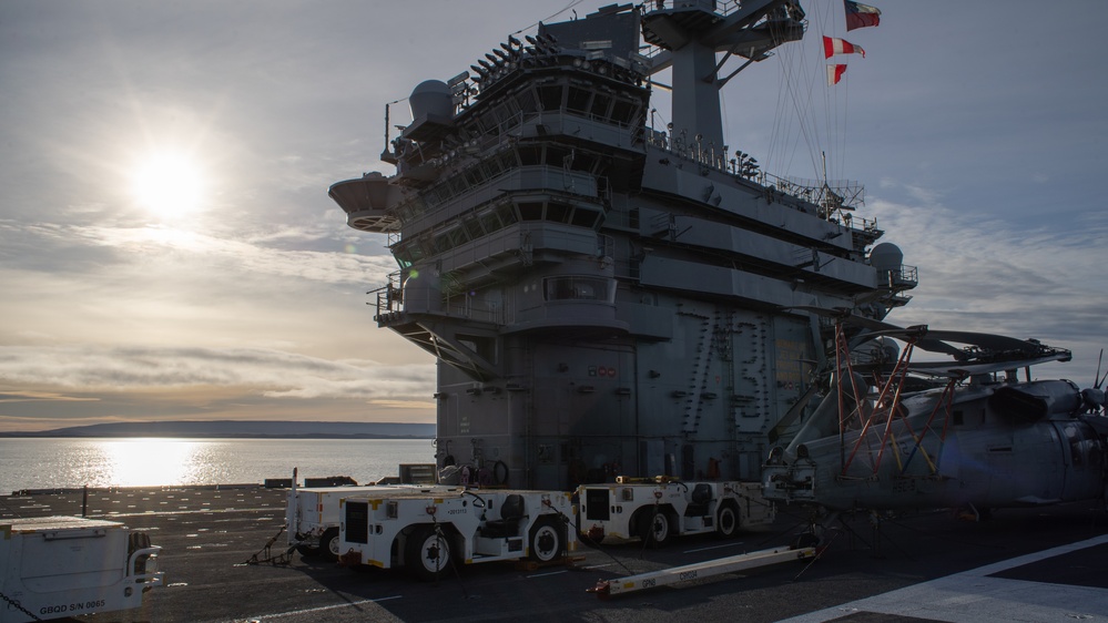 George Washington transits Strait of Magellan