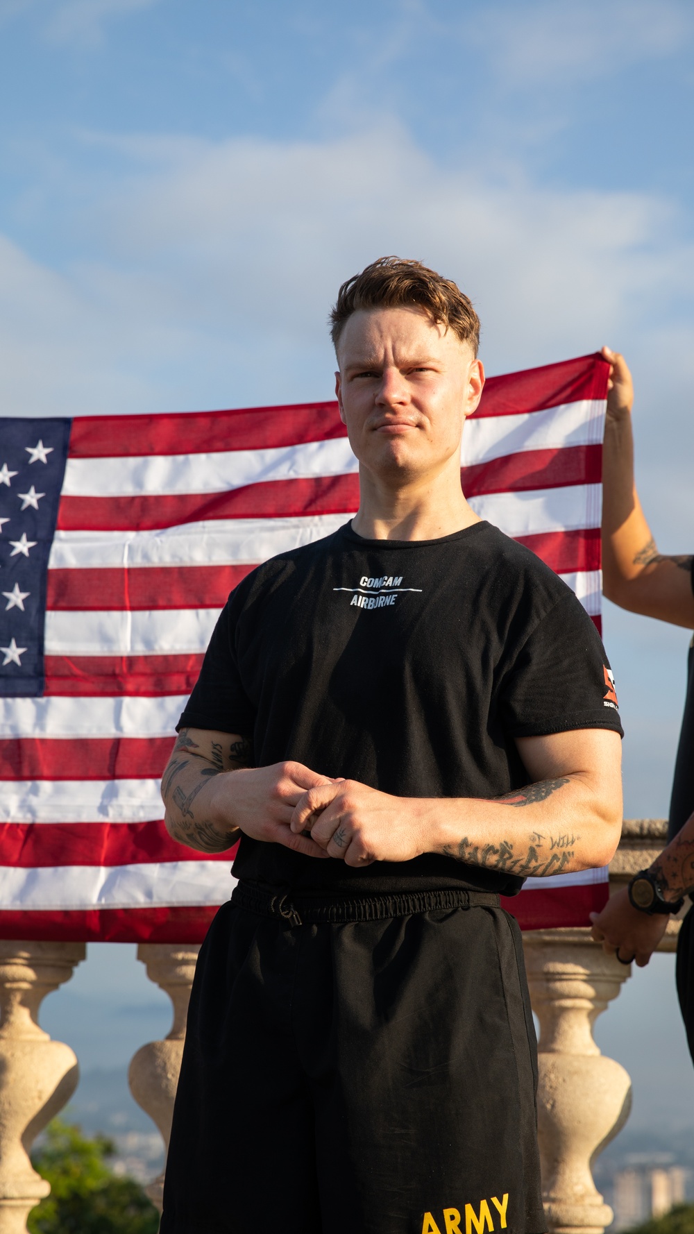 Sgt. Anthony Hopper reenlists in the U.S. Army