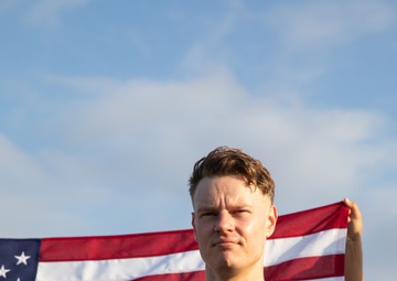 Sgt. Anthony Hopper reenlists in the U.S. Army