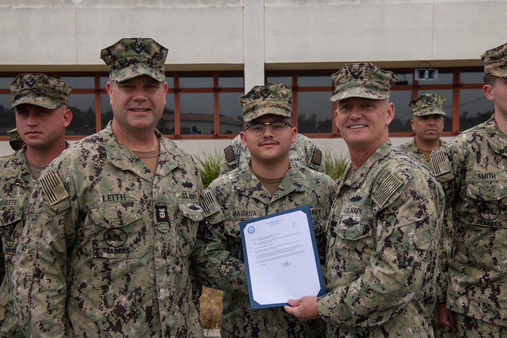 Naval Construction Group 1 frocking ceremony