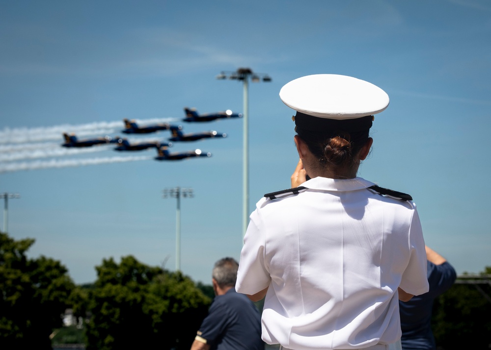 The Blue Angels Perform at the U.S. Naval Academy