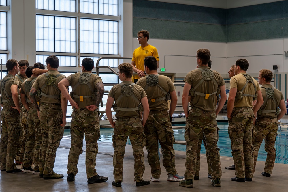 Airmen undergo underwater egress training