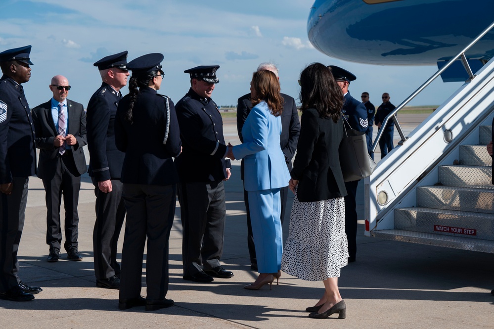 Vice President Kamala Harris arrives for 2024 USAFA graduation