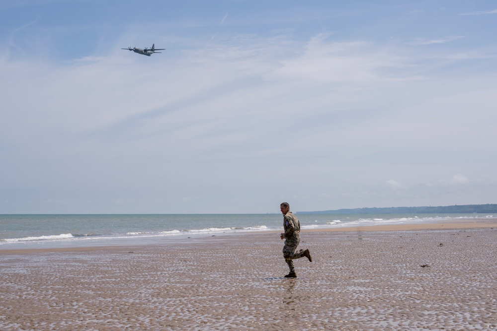 Honoring the Heroes of D-Day: 173rd Airborne Brigade's Tribute Run from Pointe du Hoc to Omaha Beach