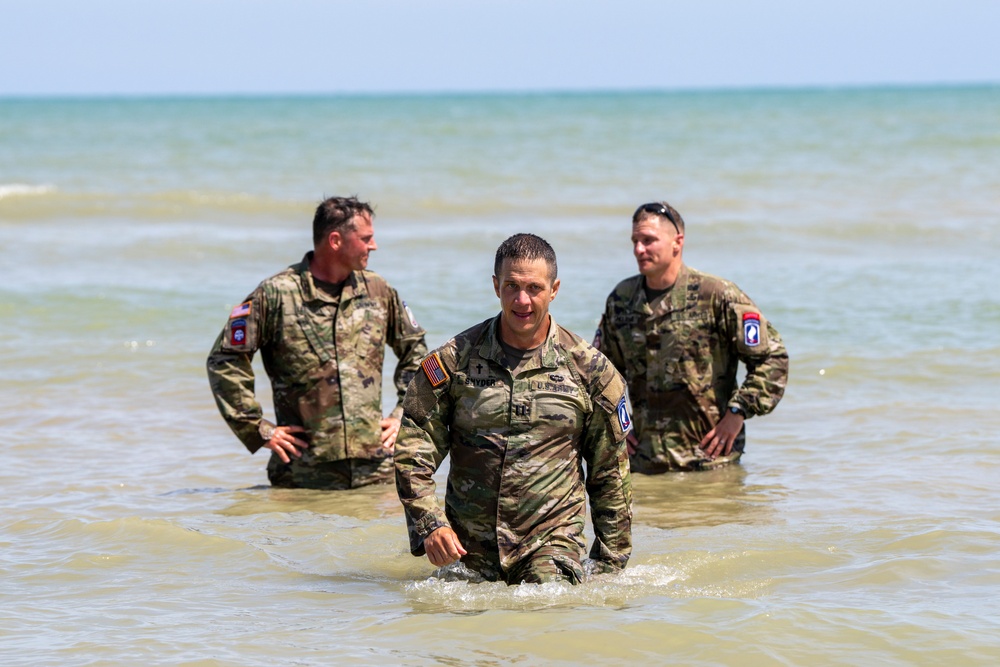 Honoring the Heroes of D-Day: 173rd Airborne Brigade's Tribute Run from Pointe du Hoc to Omaha Beach