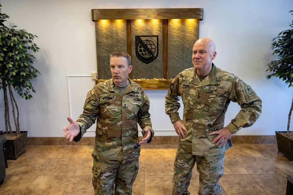 Lieutenant General John B. Morrison Jr. visits NETCOM to review transformation efforts