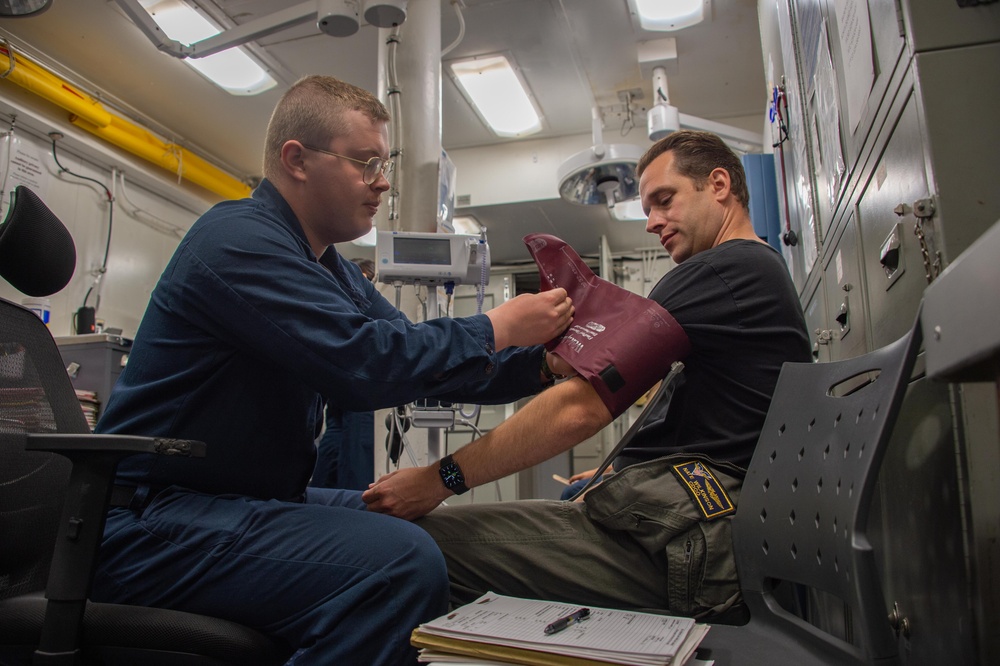 USS Carl Vinson (CVN 70) Sailor Takes Vitals