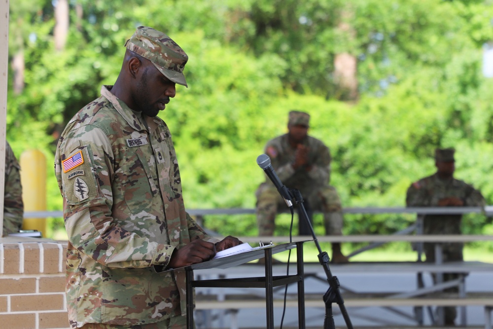 First Sergeants Pass Company Guidon in Change of Responsibility