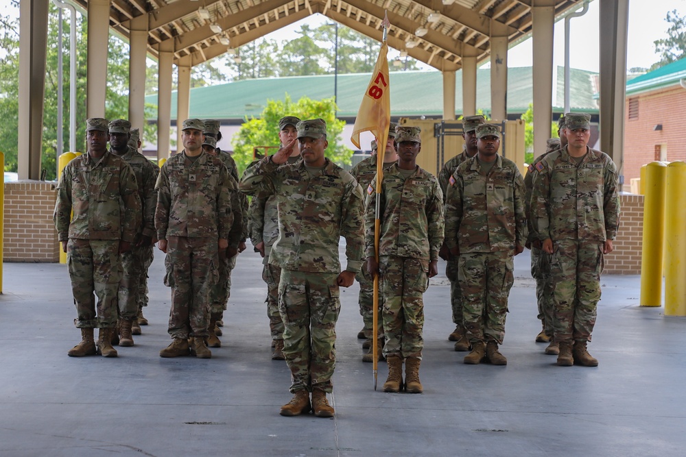 First Sergeants Pass Company Guidon in Change of Responsibility