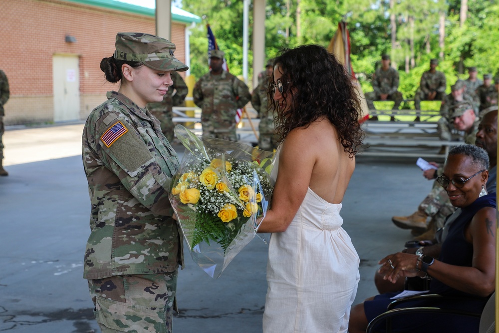 First Sergeants Pass Company Guidon in Change of Responsibility