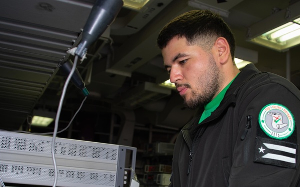 USS Carl Vinson (CVN 70) Sailor Calibrates Audio Analyzer