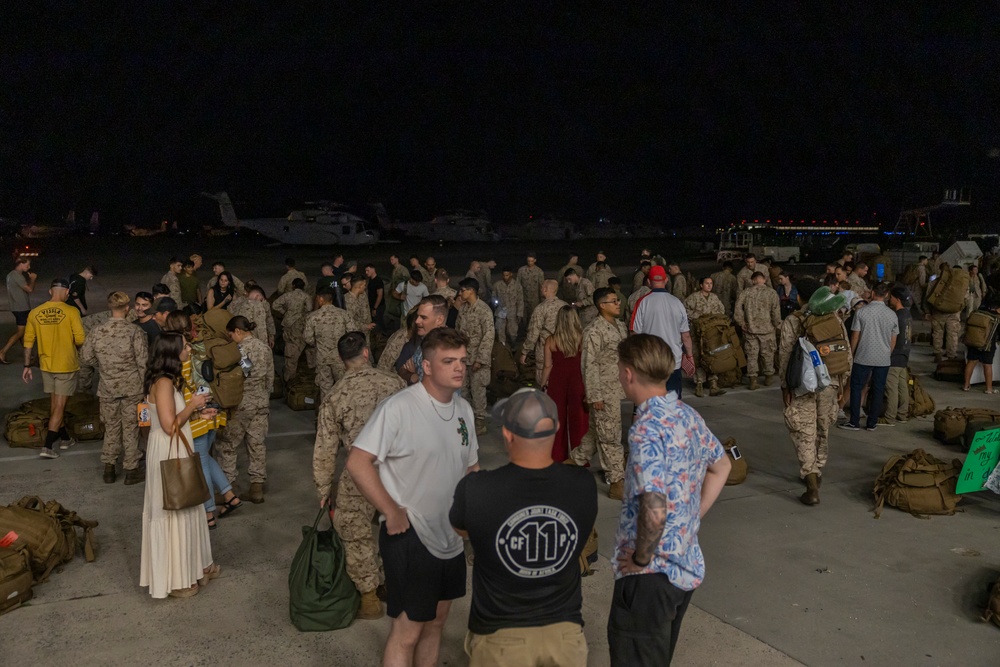 Marine Medium Tiltrotor Squadron (VMM) 261 returns home from deployment